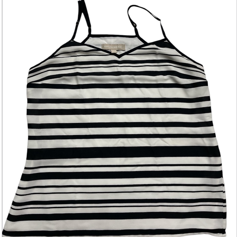Black and White Striped Women's Top